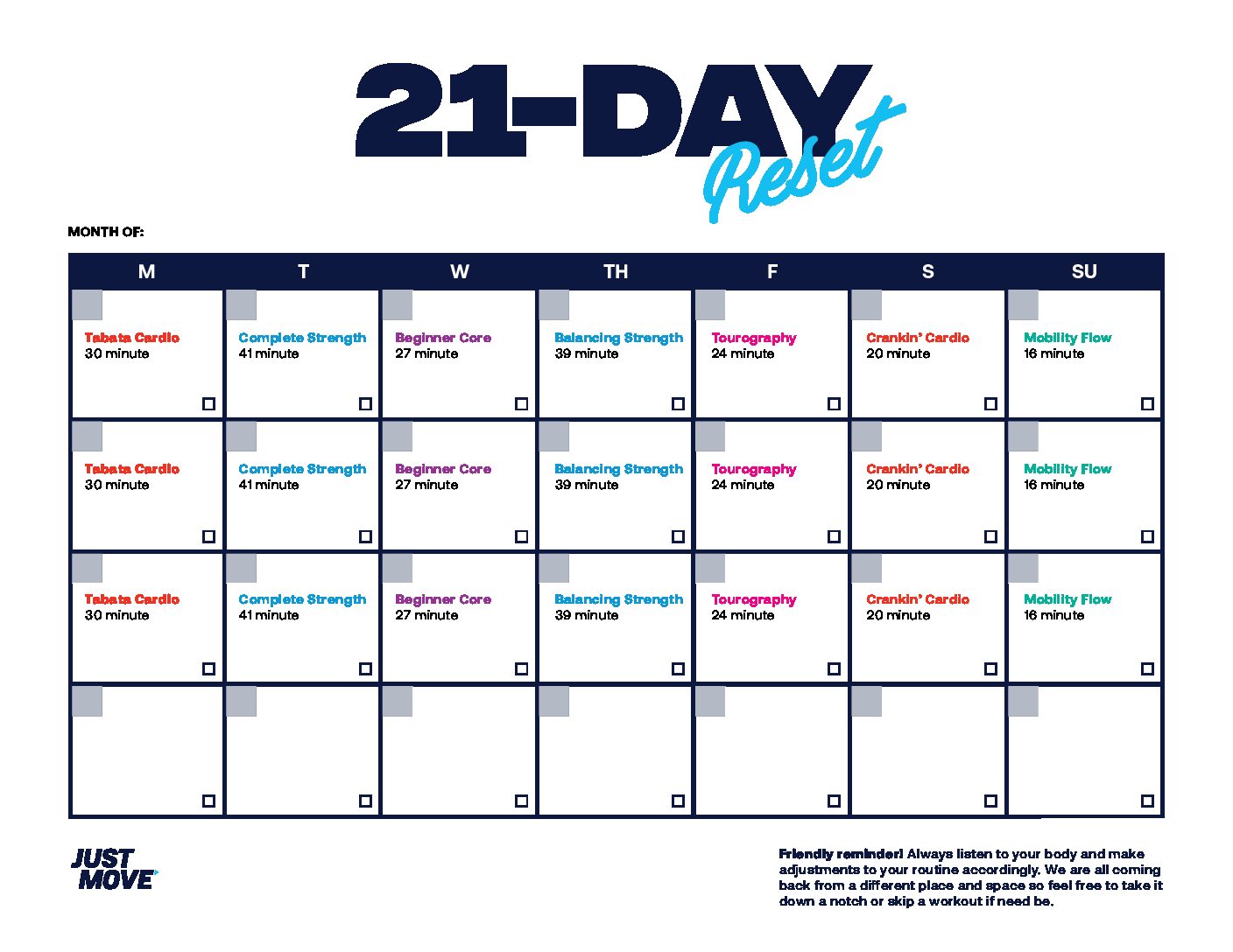 21Day Reset JUST MOVE by KaisaFit